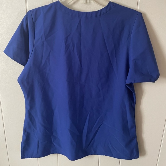 Wonderwink Blue Scrub Top - Picture 4 of 4